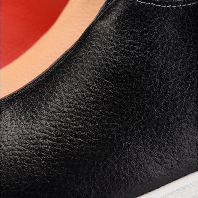 Vintage Platform Sandals, Leather Open-Toe Design, Casual Walking Shoes, Soft PU Leather, Non-Slip Beach Shoes
