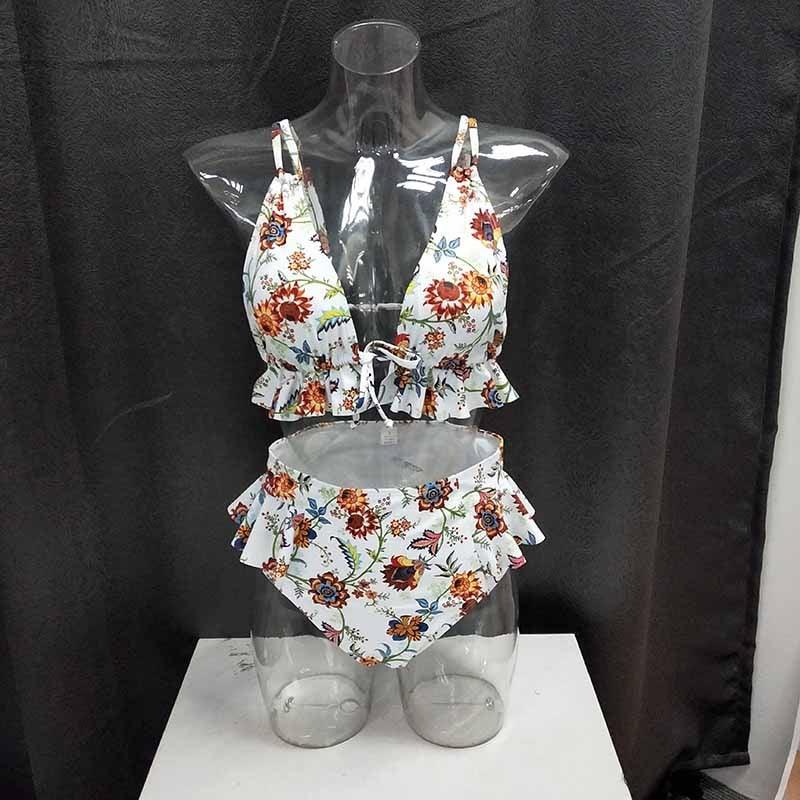 High Waist Ruffle Bikini Set